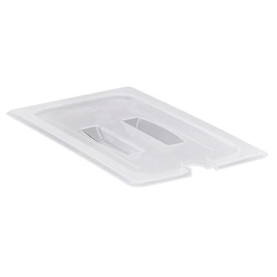 Cambro 30PPCHN190 Food Pan Cover with Handle - 1/3 Size, Notched, Translucent, Semi-transparent