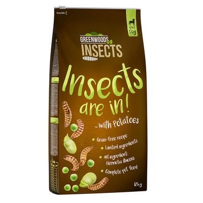 24kg Insects with Potatoes, Peas & Fava Beans Greenwoods Dry Dog Food