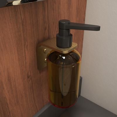 Randolph Morris Flat Metal Bottle Holder Brushed Gold (pack of 2) RM45090-BG