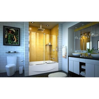 Dreamline DreamLine Mirage-Z 56 - 60 inch W x 58 inch H Frameless Sliding Tub Door in Chrome SHDR-1960584-01