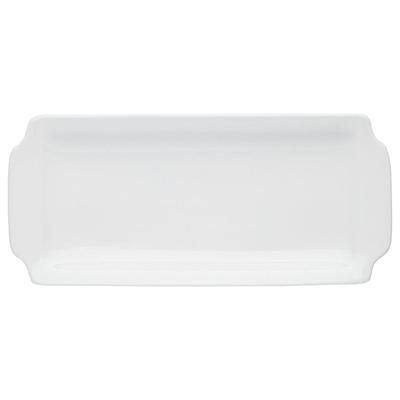 Libbey 840-901-136 Rectangular Porcelana Cake Tray - 14" x 6 1/4", Porcelain, Bright White