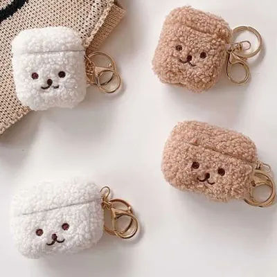 Cute Fluffy Bear Earphone Case For Apple Airpods 3 1 Pro 2 USB C Cover Lovely Fur Cover For Airpods