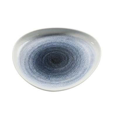 Yanco UN-311 11 3/4" Triangular Universe Plate - China, Blue