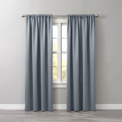 Wide Width BH Studio Room-Darkening Rod-Pocket Panel by BH Studio in Pewter (Size 54" W 108"L) Window Curtain