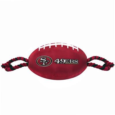San Francisco 49ERS Nylon Football Rope Dog Toy, Large, Multi-Color