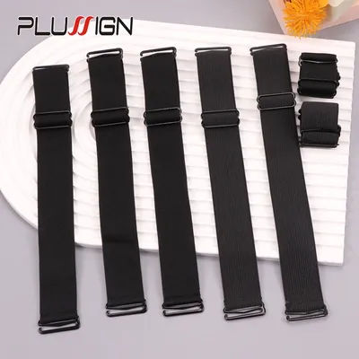 Soft Plush Wig Fix Band Rubber Belt Adjustable Elastic Hair Band For Wig Braid Wig Band With 2 Hooks And Buckle For Making Wigs