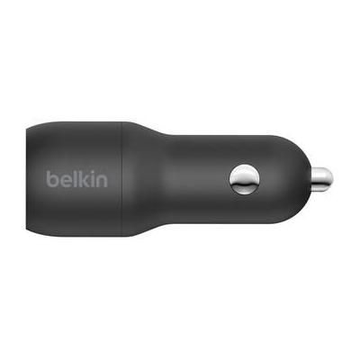 Belkin Boost Charge 24W Dual USB Type-A Car Charger with USB-A/Lightning Cable CCD001BT1MBK
