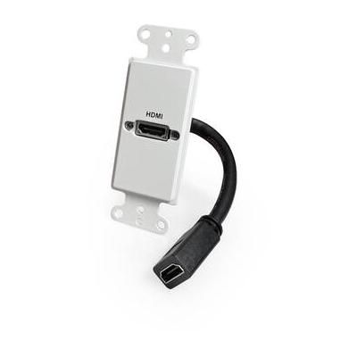 Comprehensive Single-Gang HDMI Pass-Thru Wall Plate with Pigtail (White) WPD-HD1-AW