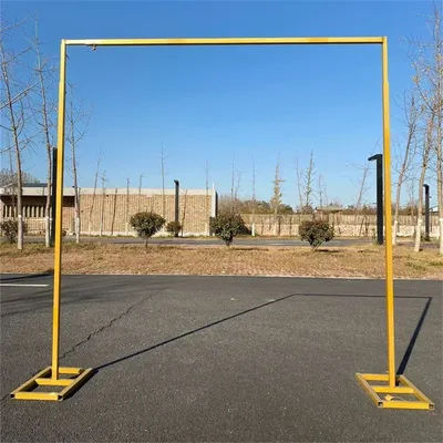 Arc carré en fer de Style jardin pour mariage, cadre de porte à fleurs artificielles, décoration d'arc de ballons pour fête de vacances, arrière-plan de réception-cadeau pour bébé