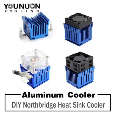 1Pcs DIY Aluminium Northbridge Heatsink Cooler Motherboard Radiator with 40mm Fan 12V 40x40x10mm 40x40x20mm Cooling Fan
