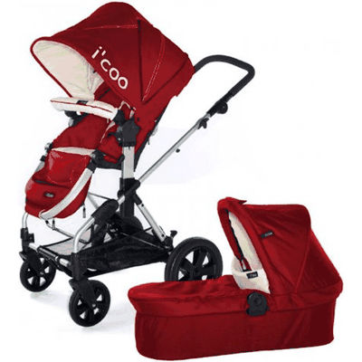 I'Coo 2011 Targo Stroller & Pram in Strawberry Red