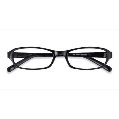 Unisex s rectangle Black Plastic Prescription eyeglasses - Eyebuydirect s Adept