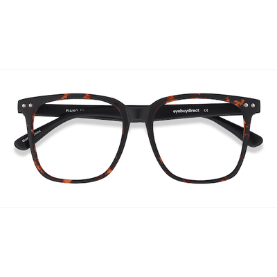 Unisex s square Tortoise Plastic Prescription eyeglasses - Eyebuydirect s Piano