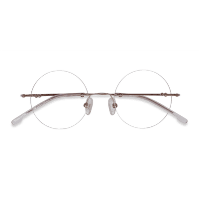 Unisex s round Rose Gold Metal Prescription eyeglasses - Eyebuydirect s Altus