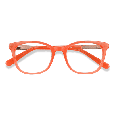 Female s square Orange Acetate, Metal Prescription eyeglasses - Eyebuydirect s Kat