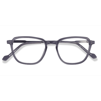 Unisex s square Gray Acetate, Metal Prescription eyeglasses - Eyebuydirect s The Fan