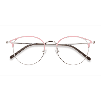 Female s round Pink Metal Prescription eyeglasses - Eyebuydirect s Jive