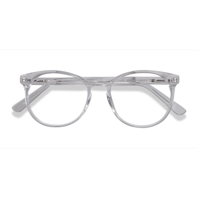 Unisex s round Clear Acetate Prescription eyeglasses - Eyebuydirect s Dulce