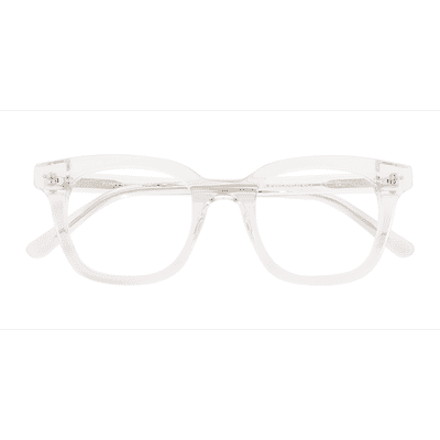 Unisex s square Clear Acetate Prescription eyeglasses - Eyebuydirect s Romy