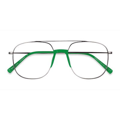 Male s aviator Gunmetal & Green Acetate, Metal Prescription eyeglasses - Eyebuydirect s Subject
