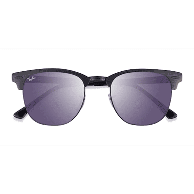 Unisex s browline,square Matte Black On Black Acetate,Metal Prescription sunglasses - Eyebuydirect s Ray-Ban RB3716