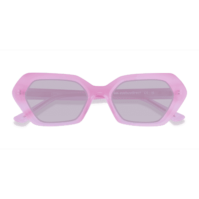 Female s geometric Milky Pink Acetate Prescription sunglasses - Eyebuydirect s Brigitte