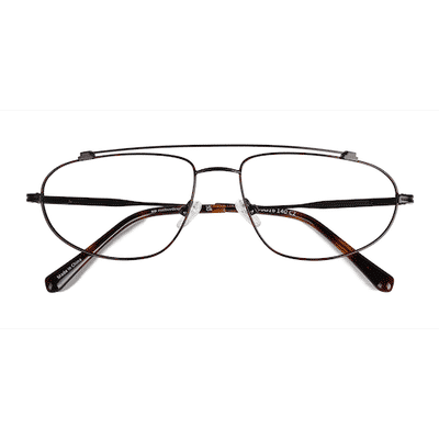 Unisex s aviator Matte Black Metal Prescription eyeglasses - Eyebuydirect s Uniform