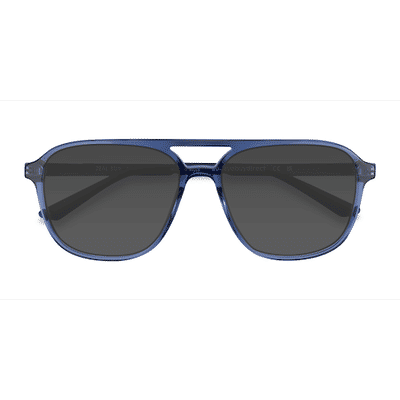 Unisex s aviator Shiny Crystal Navy Acetate Prescription sunglasses - Eyebuydirect s Zeal Sun