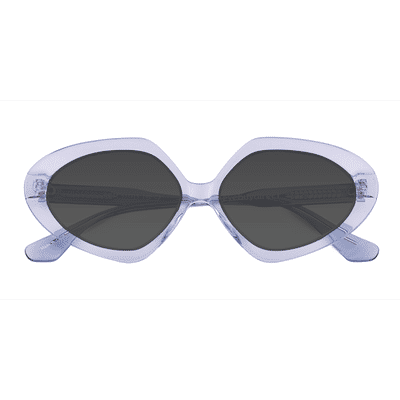 Unisex s geometric Crystal Blue Acetate Prescription sunglasses - Eyebuydirect s Glitz