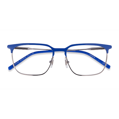 Unisex s square Royal Blue Metal Prescription eyeglasses - Eyebuydirect s ARNETTE Maybe Mae