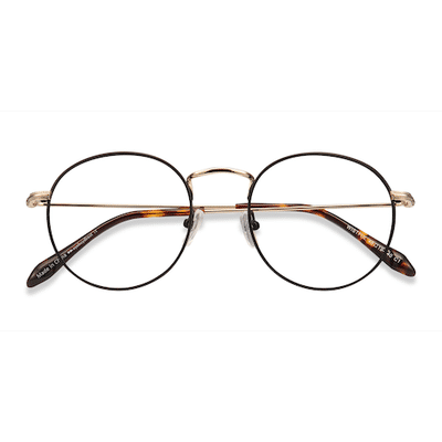 Unisex s round Black Metal Prescription eyeglasses - Eyebuydirect s Wistful