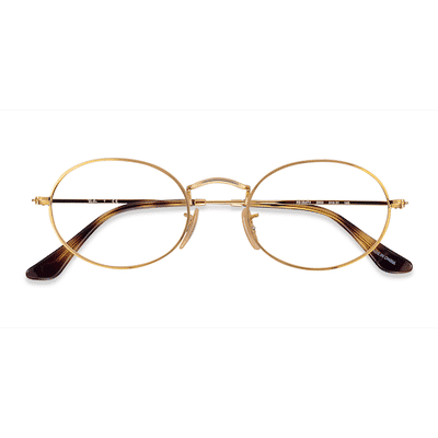 Unisex s oval Gold Metal Prescription eyeglasses - Eyebuydirect s Ray-Ban RB3547V