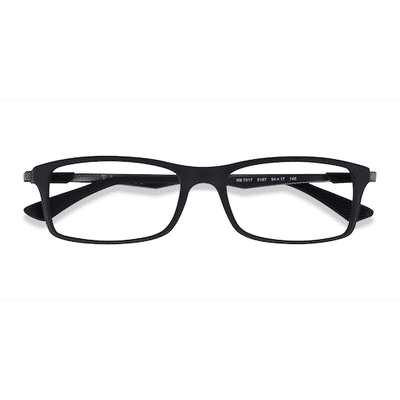 Unisex s rectangle Black Green Gunmetal Plastic Prescription eyeglasses - Eyebuydirect s Ray-Ban RB7017