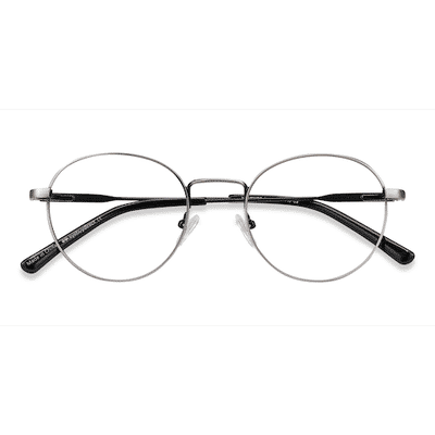 Unisex s round Gunmetal Metal Prescription eyeglasses - Eyebuydirect s Memento