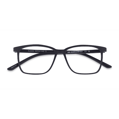 Unisex s rectangle Black Plastic Prescription eyeglasses - Eyebuydirect s Alaska