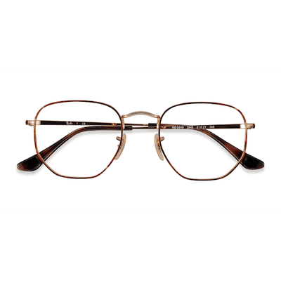 Unisex s square Tortoise Gold Metal Prescription eyeglasses - Eyebuydirect s Ray-Ban RB6448