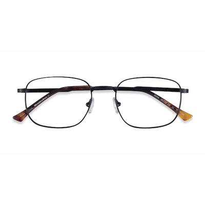 Unisex s rectangle Black Titanium Prescription eyeglasses - Eyebuydirect s Gong