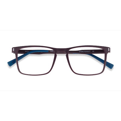 Unisex s rectangle Dark Brown Plastic Prescription eyeglasses - Eyebuydirect s Anza