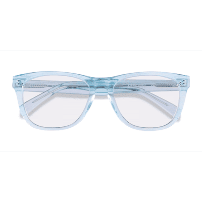 Unisex s rectangle Clear Blue Acetate Prescription sunglasses - Eyebuydirect s Malibu