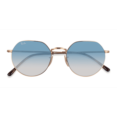 Unisex s geometric Gold Metal Prescription sunglasses - Eyebuydirect s Ray-Ban RB3565 Jack