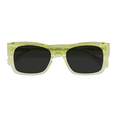 Female s rectangle Clear Yellow Acetate Prescription sunglasses - Eyebuydirect s Because