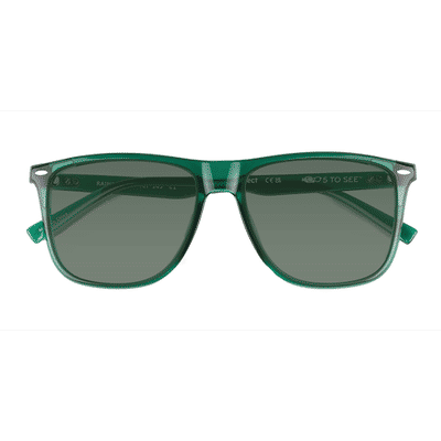 Unisex s square Crystal Green Plastic Prescription sunglasses - Eyebuydirect s Rainfall