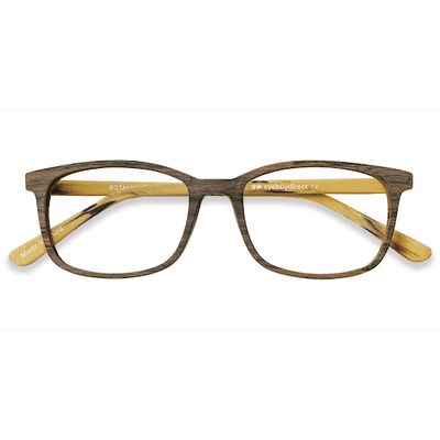 Unisex s rectangle Brown Acetate Prescription eyeglasses - Eyebuydirect s Botanist
