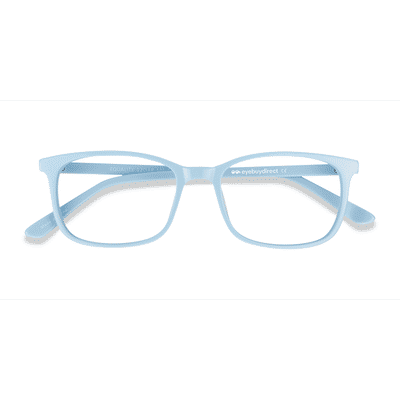 Unisex s rectangle Blue Acetate Prescription eyeglasses - Eyebuydirect s Equality