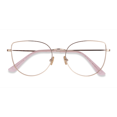 Female s horn Gold Titanium Prescription eyeglasses - Eyebuydirect s Imani