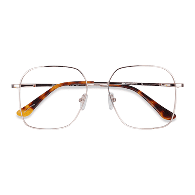 Unisex s square Golden Metal Prescription eyeglasses - Eyebuydirect s Roman