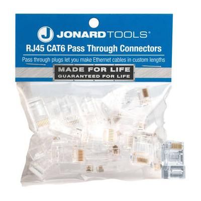 Jonard Tools Cat 6 RJ45 Pass-Through Connectors (25-Piece Bag) RJ45-625