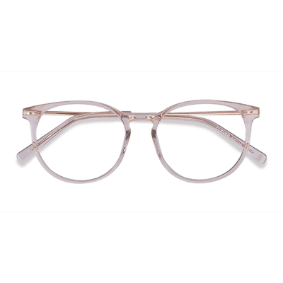 Unisex s round Pink Acetate, Metal Prescription eyeglasses - Eyebuydirect s Clever