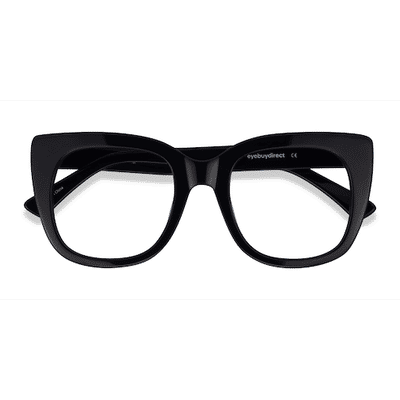 Female s horn Black & Panther Acetate Prescription eyeglasses - Eyebuydirect s Unique