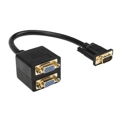 Rocstor VGA Male to Dual VGA Female Splitter Cable (1') Y10A209-B1